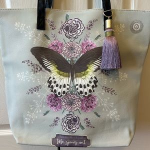 Papaya Art “Rare Species “ tassel tote